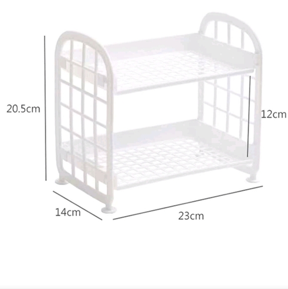 SHEIN White Two-Tier Storage Rack - Picture 3 of 4